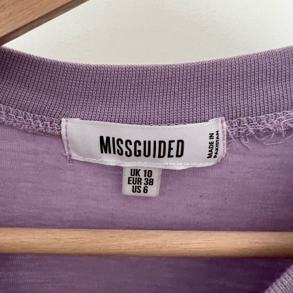 missguided t shirt & shorts set in purple (lilac) - Picture 3 of 4